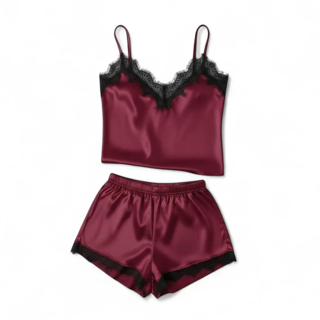 Pyjama 2 pièces satin femme