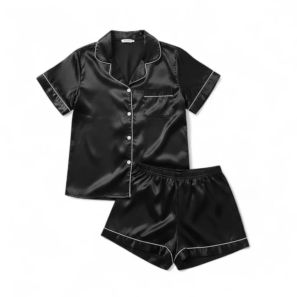 Pyjama deux pièces femme satin