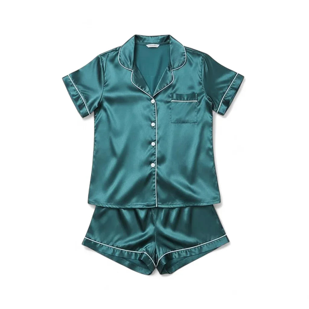 Pyjama deux pièces femme satin