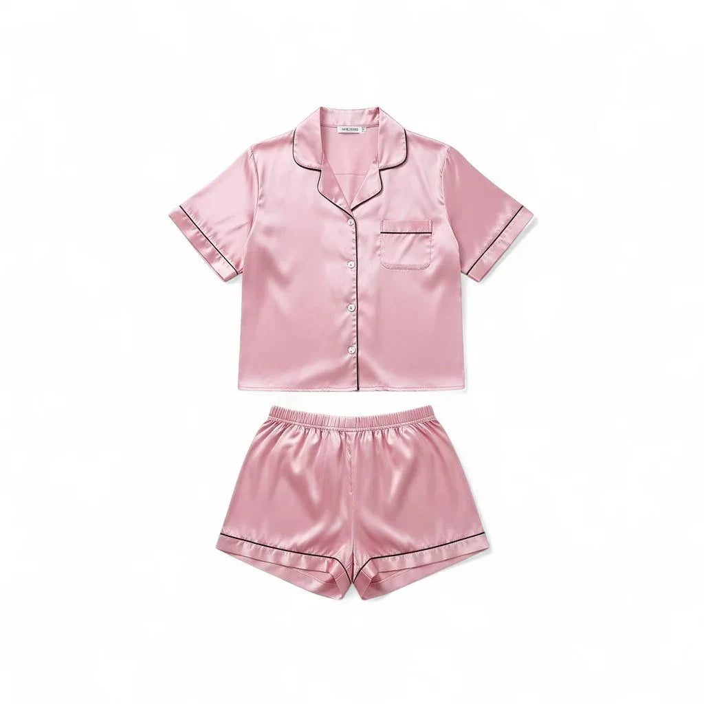 Pyjama deux pièces femme satin