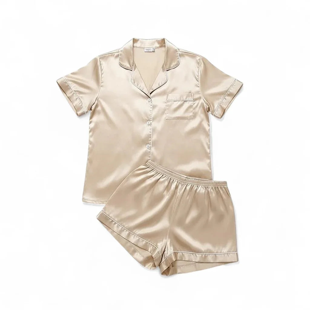 Pyjama deux pièces femme satin