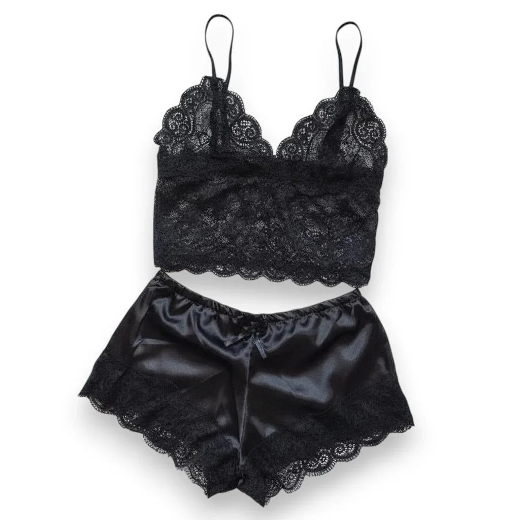 Pyjama élégant femme dentelle 2 pièces